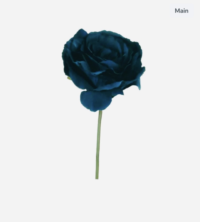 Tudor Rose Short Stem Royal Blue 18cm 