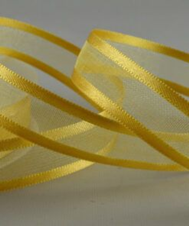 RB04 Gold Satin Organza Ribbon
