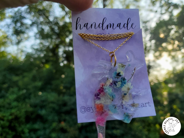 Floral Dinosaur Necklace