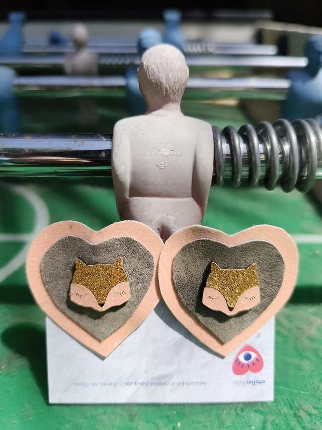 Clips à chaussures Atelier Bliss renards rosés