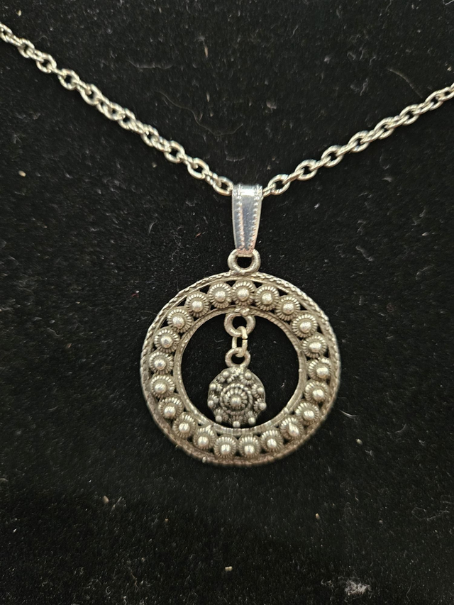 Ketting Zeeuwse knop verzilverd