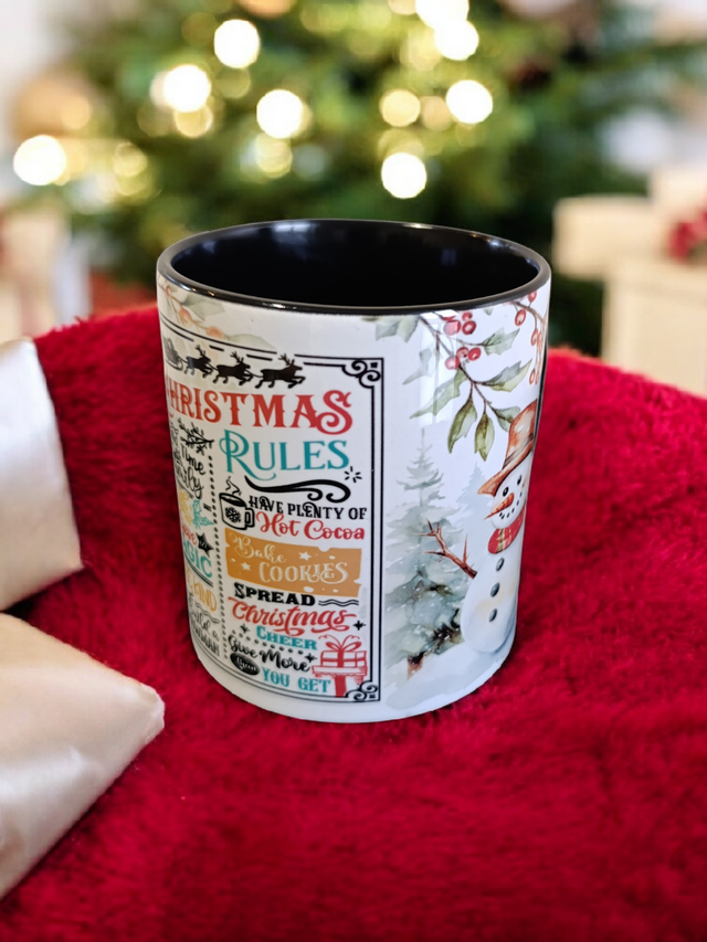 Mug Camion Vintage de Noël – Tasse Rétro avec Pick-up Rouge & Décor Festif