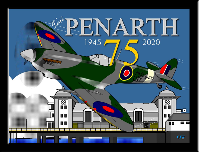 Visit Penarth- Spitfire 75