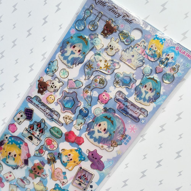 Fairy Tale World Alice in Wonderland Resin Sticker Sheet