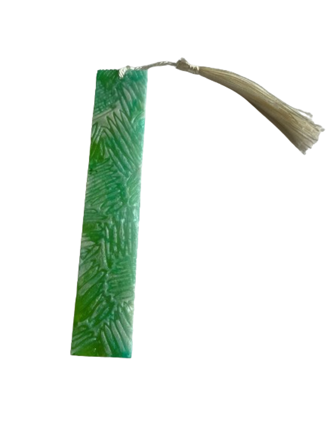 Marque Page vert motif feuille