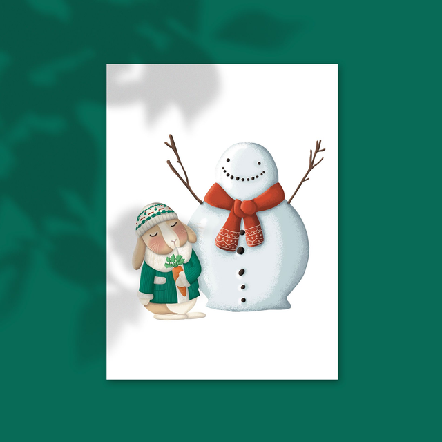 Noël - Lapin - 10 x 15 cm