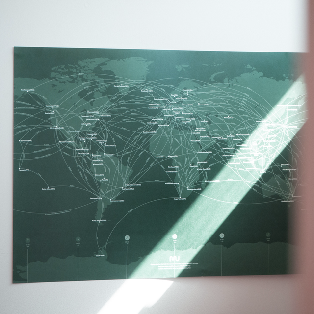 Flight Map Poster excludes a frame