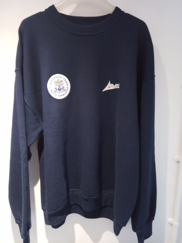 Clevedon Town Dark Blue Avec Sweatshirt - Large