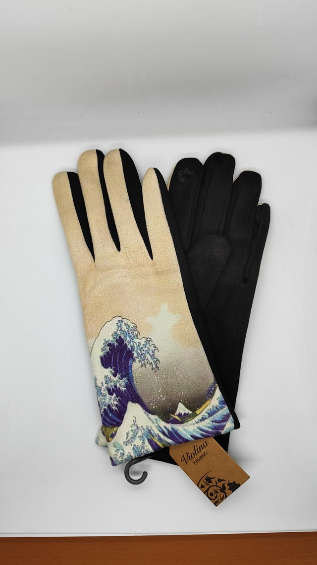 Guanti La grande onda di Kanagawa di Katsushika Hokusai