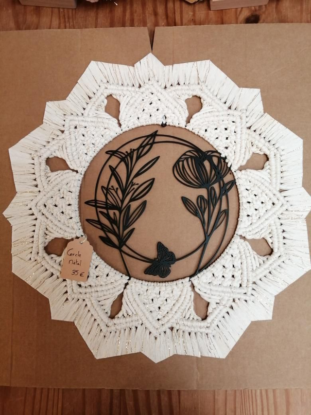 Cercle métal blanc et doré