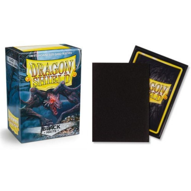 Dragon Shield Standard Size Card Game Sleeves Pack - Matte Black