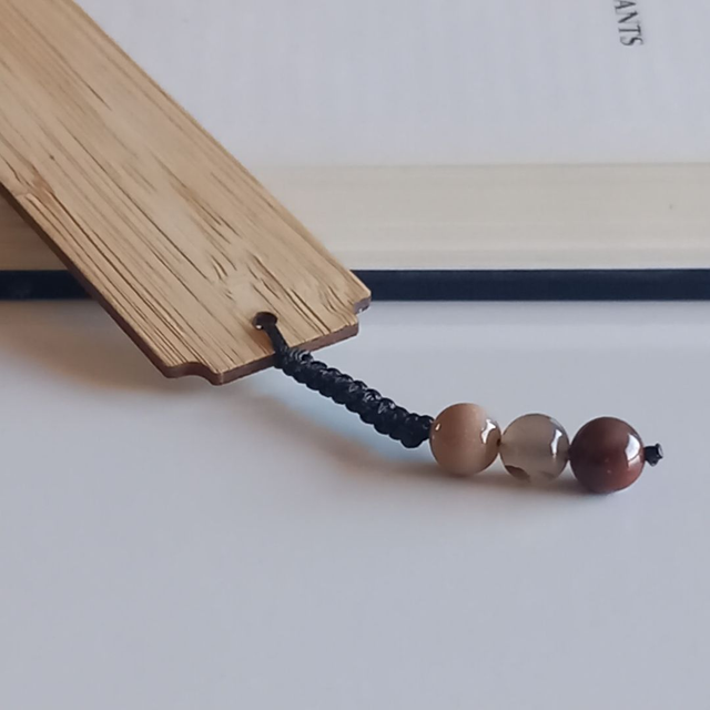 Marque-pages en bambou et Bois fossile