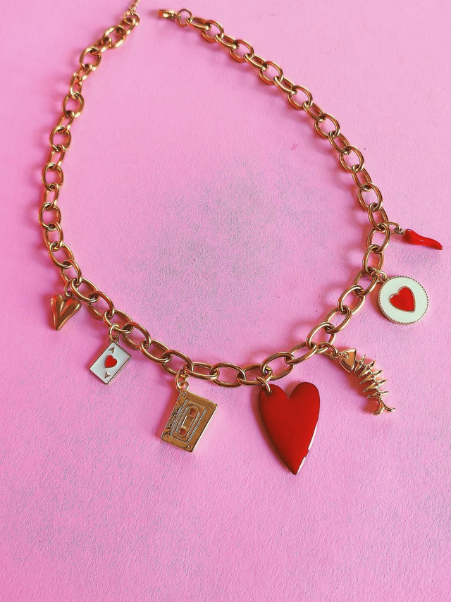 Collier maille à charms