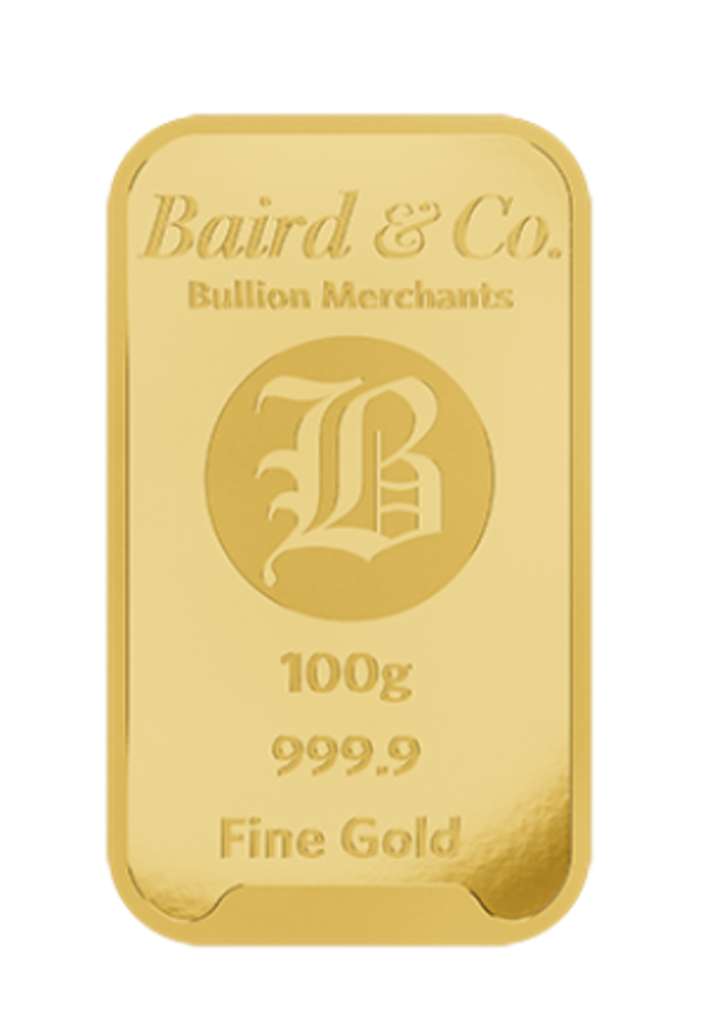 100gr MINTED Gold Bar .9999 Fine