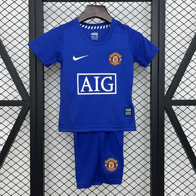Conjunto camiseta RETRO + pantalón NIÑOS 2ª Manchester United - 08-09