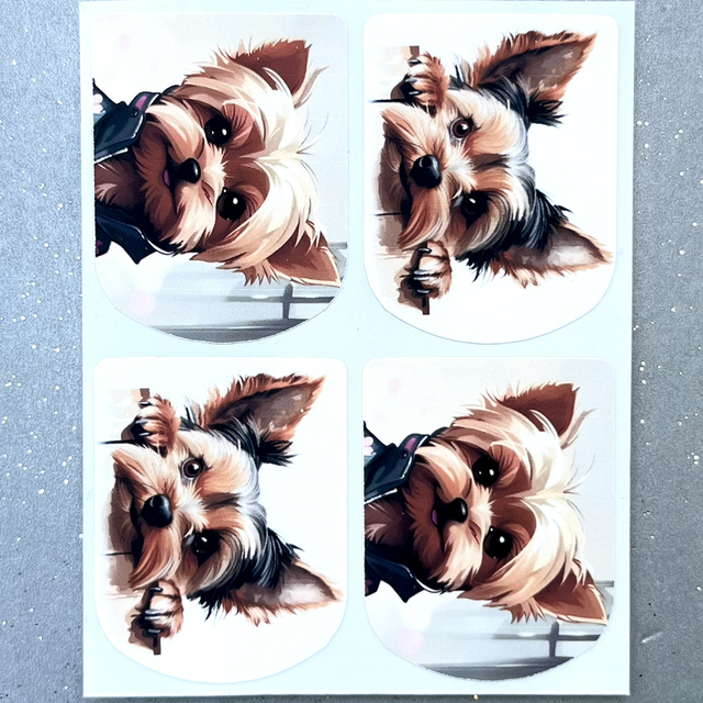 Yorkshire Terrier Dog Stickers (Set of 4)