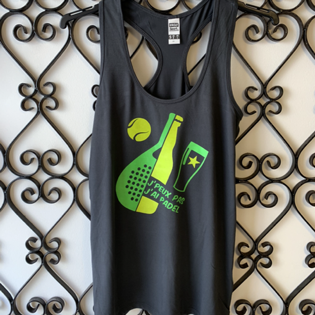 Débardeur femme technique « j’peux pas j’ai padel »