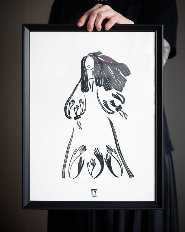 Embroidered 5 - print A3