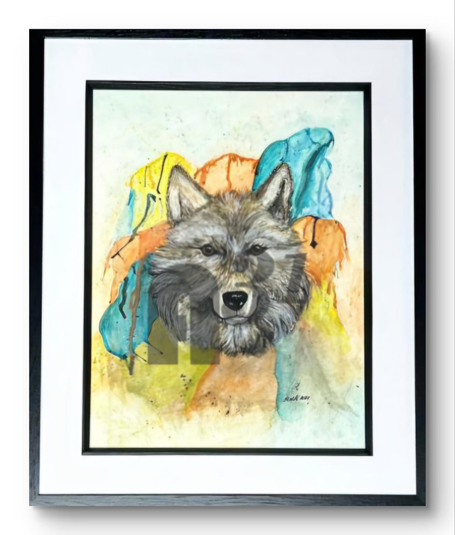 65. Wild Wolf watercolour Original 