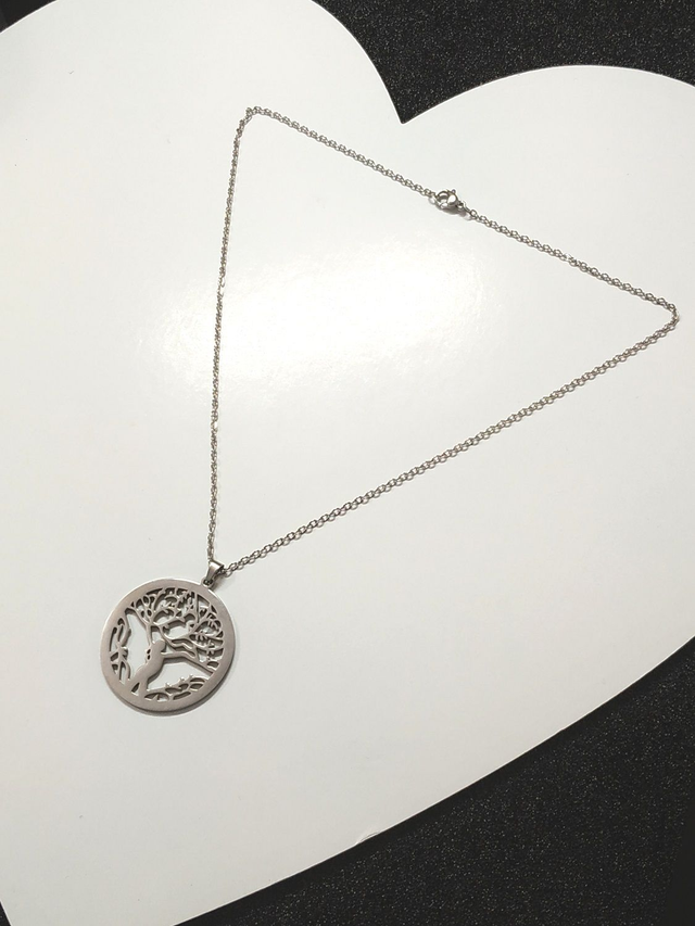 Collier arbre de vie argenté