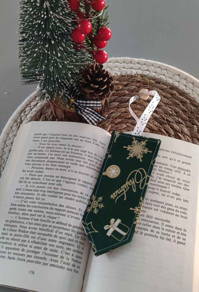 Marque pages Noël vert