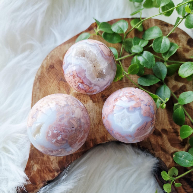 Candy Floss Agate Sphere