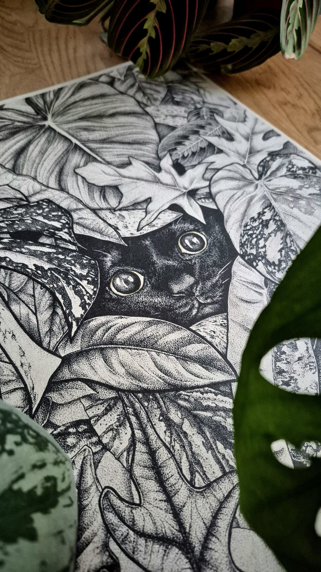 Stalker Cat (auf Graspapier)