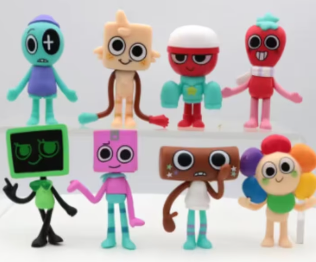 Dandy's World figuren set 8 stuks (7-8cm)