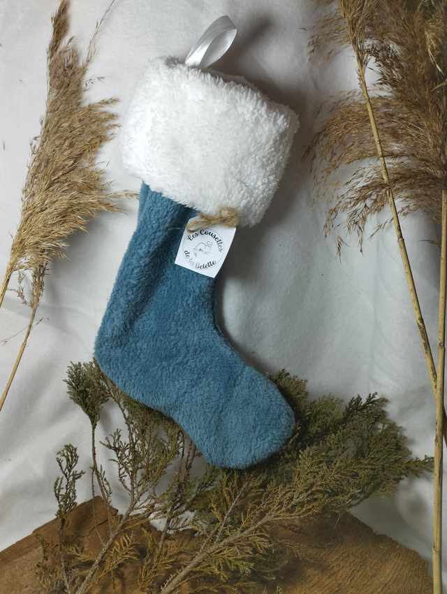Chaussette / Botte de Noël (Bleu)