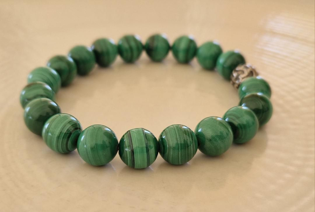 Bracelet Homme MALACHITE  10mm