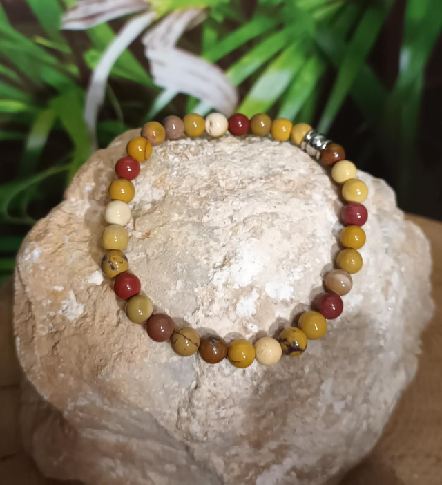 Bracelet en jaspe mokaïte