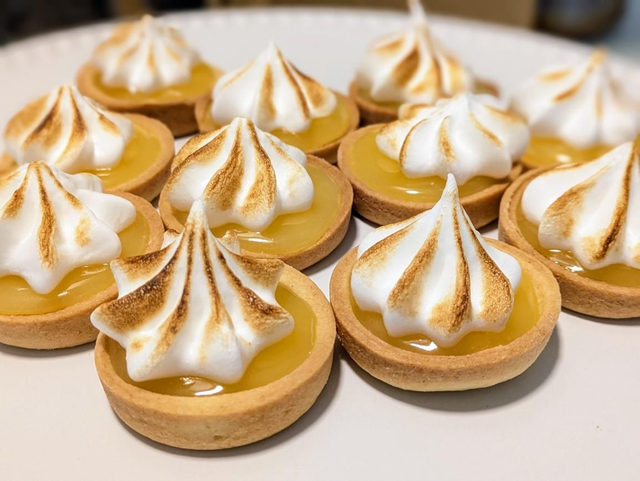 Mini Lemon meringue pies, sold in batches of 24. 