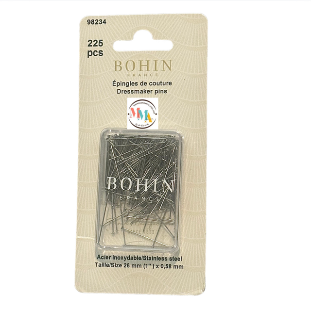 Epingles Bohin Acier Inoxydable ne rouillent pas 0.58mmx2,6cm