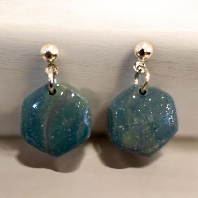 PETITS HEXA BLEU PAILLETE