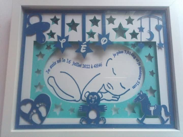 Cadre naissance personnalisé 