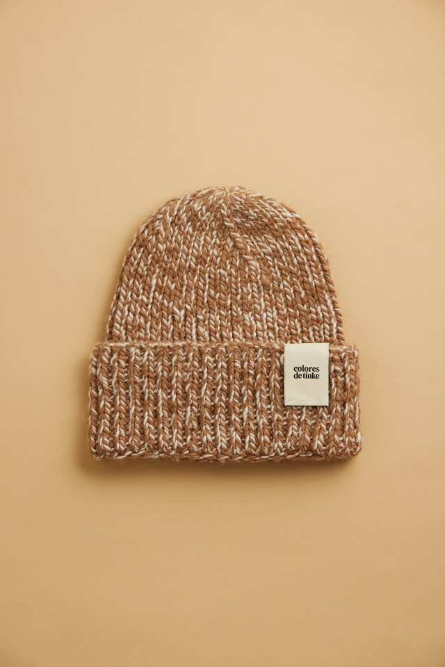 MIXTO - Cinnamon / White - Alpaca Beanie