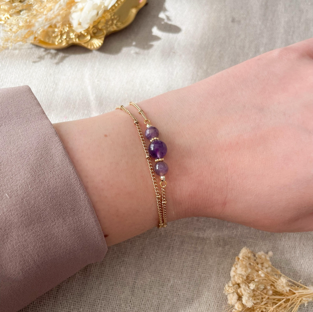 Bracelet en améthyste