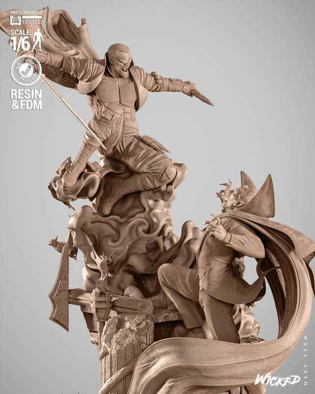 DIORAMA BLADE VS DRACULA série comics