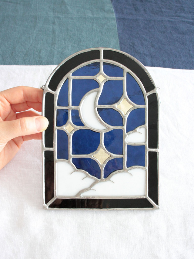 ☪️ Suspension Nuit étoilée en vitrail