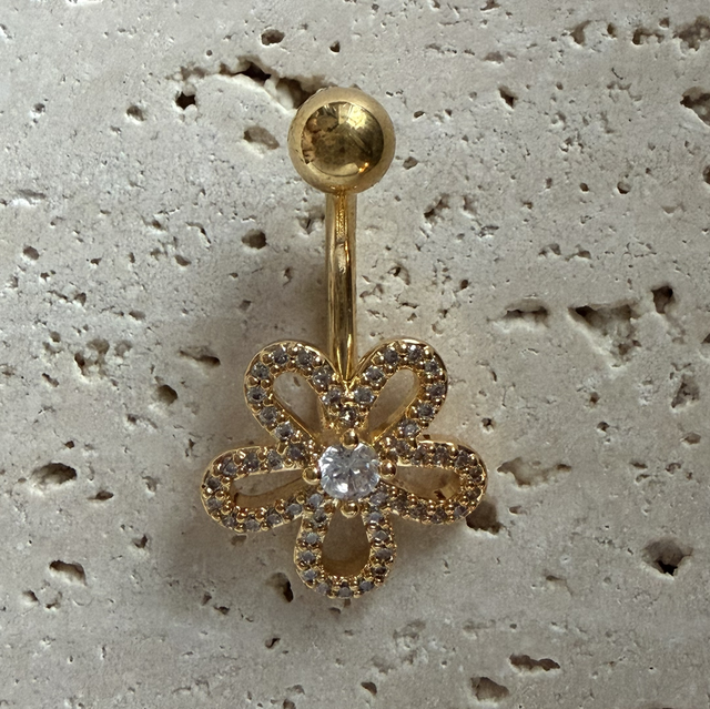 Navelpiercing goud