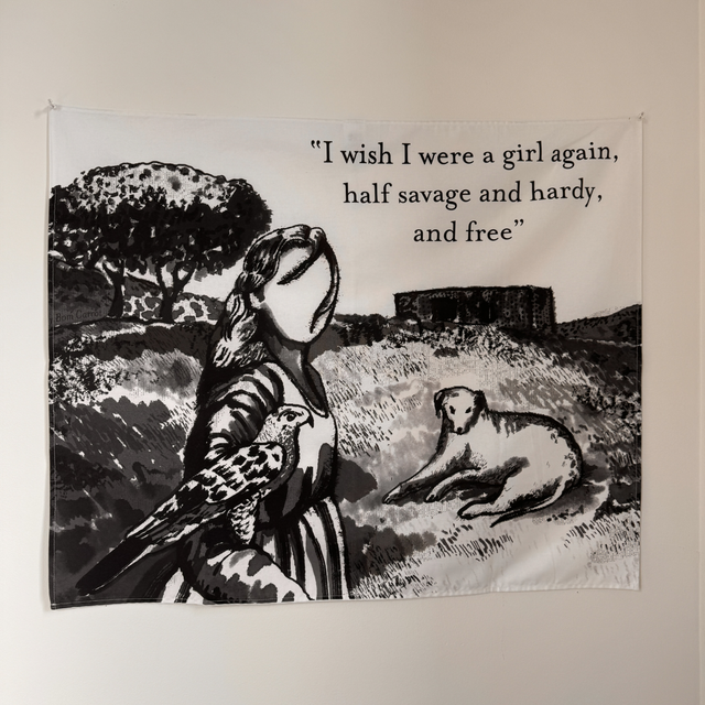 (EXCLUSIVE) Limited edition large format tea-towel Wish I Was A Girl Again 