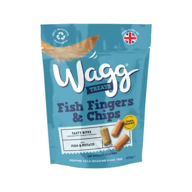 Wagg Dog Treats Fish Fingers &amp; Chips Tasty Bites