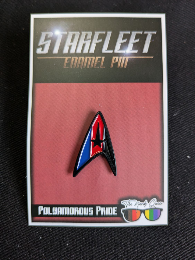 Starfleet Insignia Polyamorous Pride Flag Soft Enamel Pin Badge