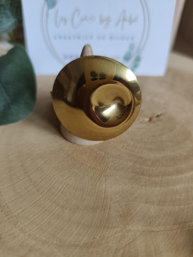 BIG BAGUE ACIER INOXY GOLD/ AJUSTABLE 0000833