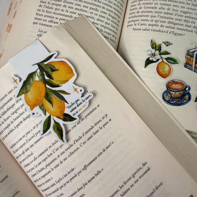 Marque-pages magnétique - Tant que fleuriront les citronniers 
