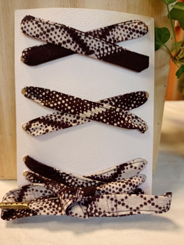 Paire de lacets coton wax marron