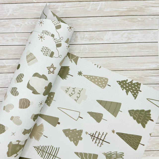 Festive Trees Double sided Wrapping Paper 