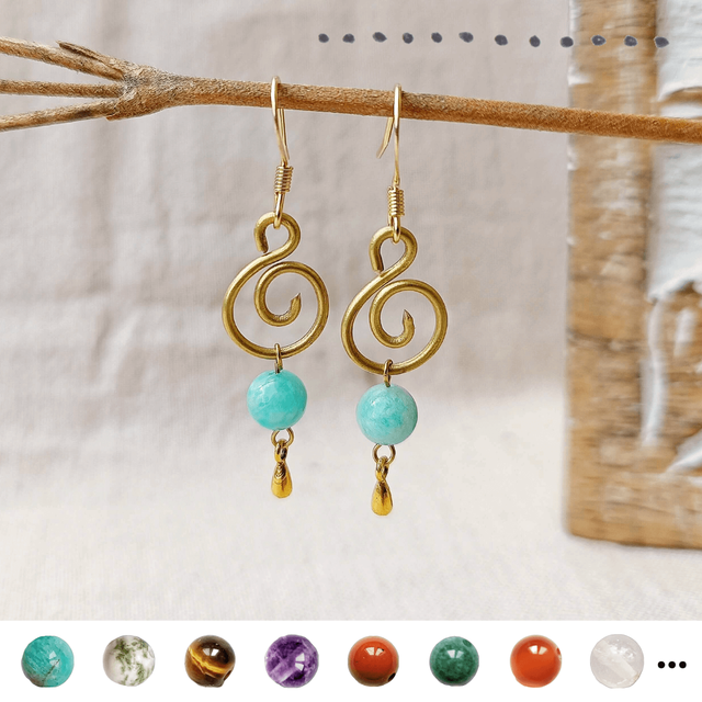 Boucle spirale en laiton