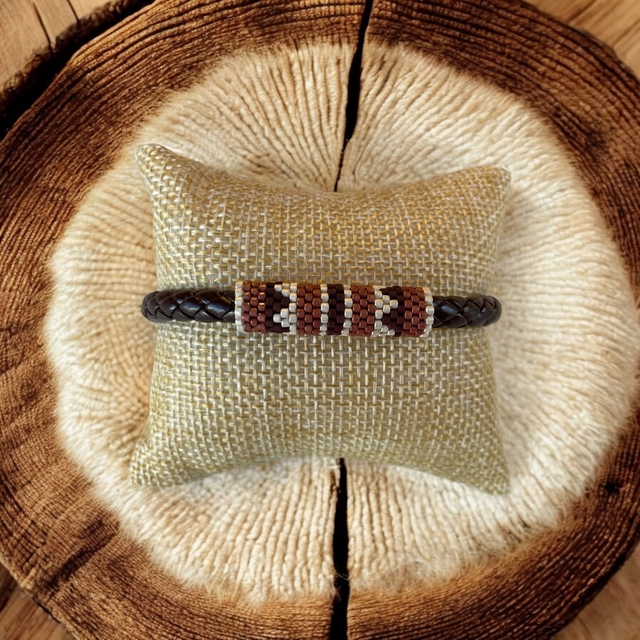 Bracelet fin tons marrons