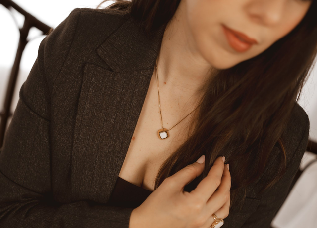 Necklace with Polymer Clay ~ Cathie